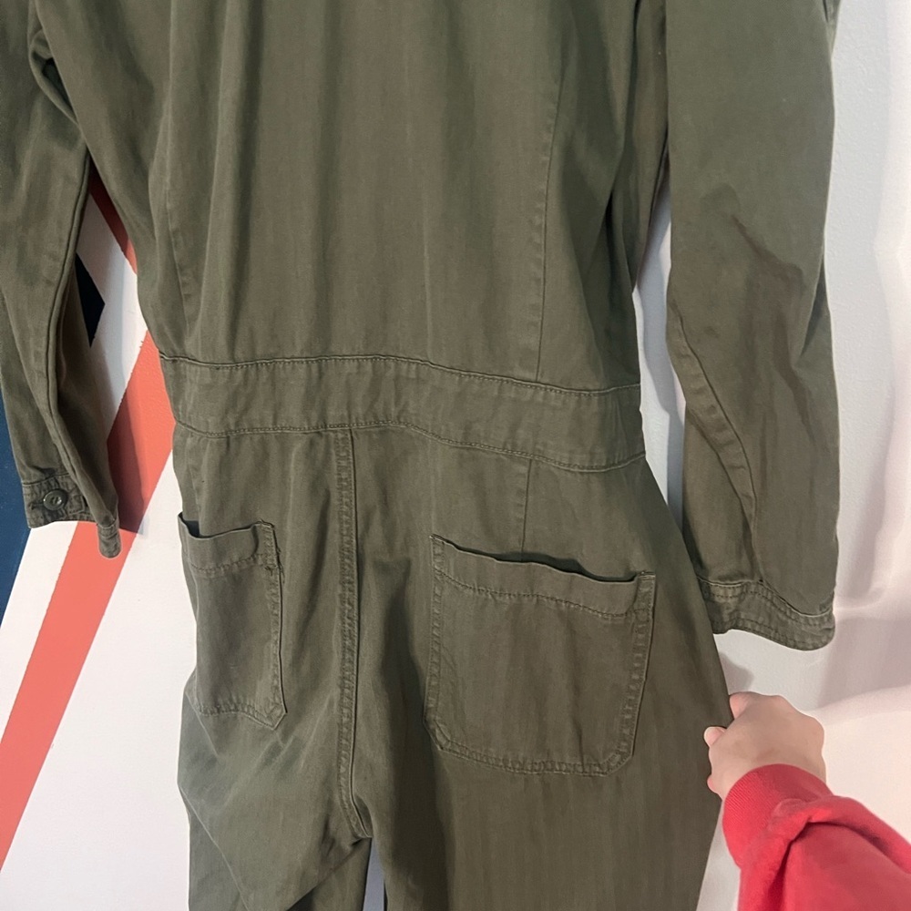 Lucky Brand Green Khaki Women's Utility Jumpsuit - Picture 6 of 6